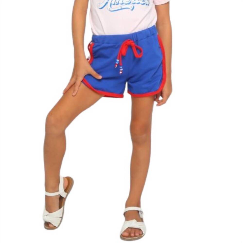 NEW JOYOUS & FREE patch paige short in blue
